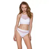 Спортивний топ з прозорою вставкою Passion PS006 TOP S, white