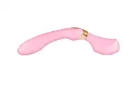 Вібромасажер Shunga Zoa Light Pink, двосторонній