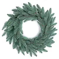 Вінок хвойний різдвяний Classic литий d-50 см блакитний