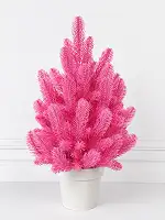 Штучна рожева ялинка лита Elegant Marshmallow Pink, 50 см в горщику