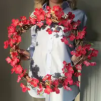 Вінок декоративний весняний "Цвіт райської яблуні" рожевий