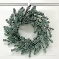 Вінок новорічний різдвяний Traditional з литої хвої d-40 см блакитний