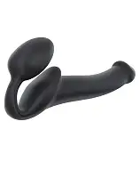 Безремінний страпон Strap-On-Me Black M, повністю регульований, діаметр 3,3 см