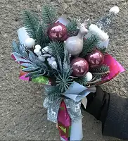 Штучна хвоя, гілочки ялинки для рукоділля (набір 600 шт.) блакитний