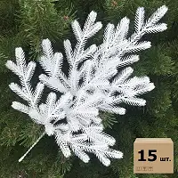 Гілки хвойні штучні Traditional 60 см білі (упаковка 15 штук)