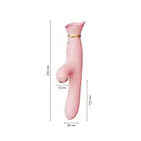 Пульсатор-вібратор із вакуумною стимуляцією клітора Zalo - ROSE Thruster Strawberry Pink