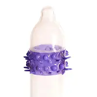 Насадка на член Recare Yellow Monster Spike Condom (презерватив з рядами пухирців та шипів)