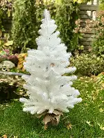 Ялинка лита Premium в мішковині 90 см біла