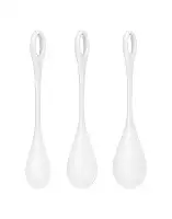 Набір йоні намистин Satisfyer Yoni Power 1 White, діаметр 2-2,5-3см, вага 22-46-74гр