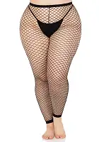 Панчохи Leg Avenue Industrial Net footless tights Black 1X/2X