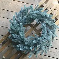 Вінки хвойні різдвяні Traditional литі d-40 см блакитні (упаковка 10 шт.)