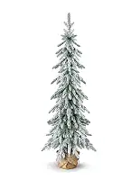 Ялинка лита засніжена Forest Elf Snow 120 см вузька в мішковині