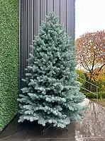 Штучна ялинка HVOYA Super Lux лита 220 см блакитна | Пишна реалістична димчасто-блакитна ялинка