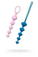 Набір анальних бус Satisfyer Beads Colored, силікон , макс. діаметр 3,3 см і 3,5 см