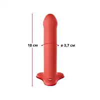 Фалоімітатор Fun Factory MAGNUM, помаранчевий, дуже гнучкий, довжина 18,3 см, діаметр 3,7 см