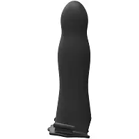 Страпон унісекс Doc Johnson Body Extensions – Be Aroused, вібрація, пульт керування, порожня насадка