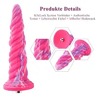 Фантазійний фалоімітатор 10.12″ для секс-машин Hismith Silicone Dildo rose Monster Series, KlicLok