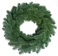 Вінок хвойний різдвяний Lux литий d-50 см зелений