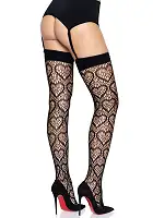 Ажурні панчохи із сердечками Leg Avenue Heart Black, one size