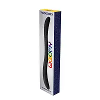 Подвійний фалоімітатор Wooomy Twoooney Semirealistic Double Dong Black, діаметр 3 та 3,8 см