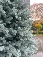 Штучна ялинка HVOYA Super Lux лита 220 см блакитна | Пишна реалістична димчасто-блакитна ялинка