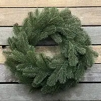 Вінки хвойні різдвяні Lux литі d-40 см зелені (упаковка 10 шт.)