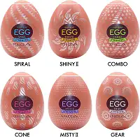 Набір мастурбаторів-яєць Tenga Egg Hard Boilded II Pack (6 яєць)
