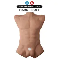 Торс з фалоімітатором на присосці SilexD Apollo L Male Torso Caramel