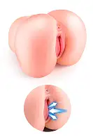 Смоктальна вагіна-мастурбатор Real Body Real Lola, вагіна та анус, з вібрацією і звуком