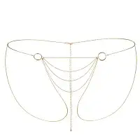 Ланцюжок-трусики Bijoux Indiscrets Magnifique Bikini Chain – Gold, прикраса для тіла