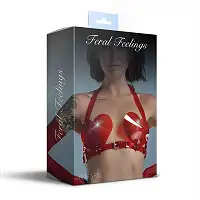 Ліф Серце Feral Feelings - Hearts Bra Red Trasparent