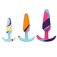Набір анальних пробок Doc Johnson Mood Naughty 1 Kaleidoscope Trainer Set