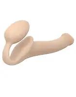 Безремінний страпон Strap-On-Me Flesh M, повністю регульований, діаметр 3,3 см
