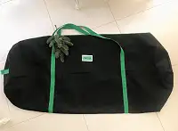 Сумка-чохол для зберігання штучної ялинки до  2.2 м чорна з зеленими ручками