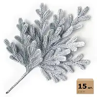Гілки хвойні штучні Traditional 60 см засніжені (упаковка 15 штук)
