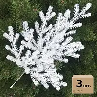 Гілки хвойні штучні Traditional 60 см білі (упаковка 3 штуки)