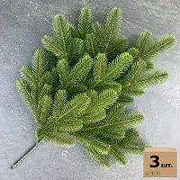 Гілка ялинки штучна Lux 60 см оливкова (упаковка 3 штуки)