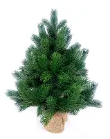 Ялинка новорічна штучна лита Pine Mini в мішковині 70 см зелена
