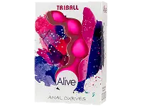Анальні кульки Alive Triball Pink, силікон макс. діаметр 2 см