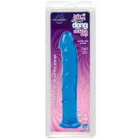 Фалоімітатор Doc Johnson Jelly Jewels Dong & Suction Cup Blue, діаметр 3,6 см, антибактеріальний ПВХ