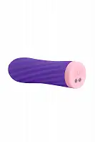 Віброкуля S Pleasures Bullets Twist & Shout Purple, фіолетова, ребриста поверхня, 10 режимів