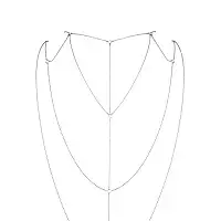 Ланцюжок для спини Bijoux Indiscrets Magnifique Back and Cleavage Chain - Silver, прикраса для тіла