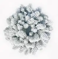 Вінок новорічний різдвяний Premium з литої хвої d-45 см засніжений