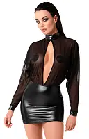 Сукня Noir Handmade F348 Powerwetlook and tulle dress - 6XL