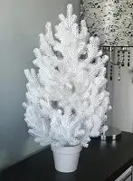 Ялинка Traditional лита в горщику 70 см біла новинка