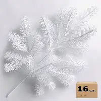 Гілка хвойна Premium лита 53 см біла (упаковка 16 шт.)