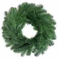 Вінок хвойний різдвяний Lux литий d-40 см зелений