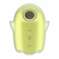 Вакуумний кліторальний стимулятор із вібрацією Satisfyer Glowing Ghost Yellow