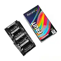Презервативи Holographic Recare Color Fruit Flavour Condoms 12 шт, аромати: м'ята, банан, полуниця