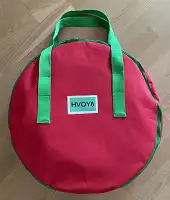 Сумка-чохол для зберігання новорічних прикрас кругла 50 см червона